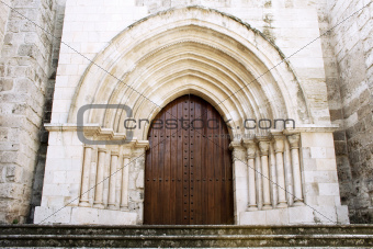 Wooden gate of ancient Cathedral