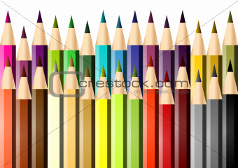 Set of colored pencils
