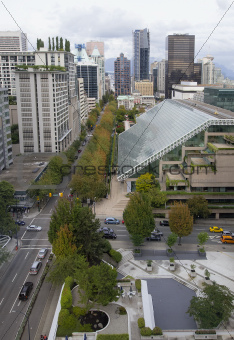 Vancouver BC Downtown Cityscape View