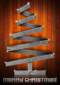 Metal Folding Rule Christmas Tree