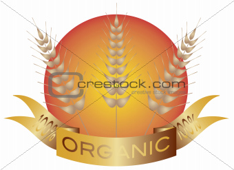 Wheat Stalk with Banner and Sun