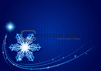 Blue Christmas Snowflake