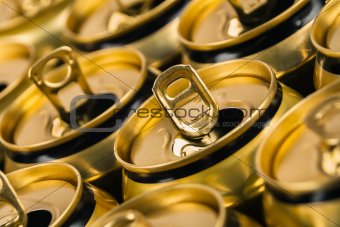 Empty beverage cans