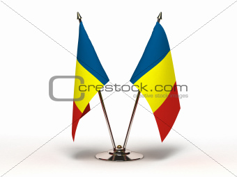 Miniature Flag of Chad (Isolated)