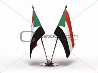 Miniature Flag of Sudan (Isolated)