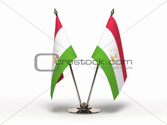 Miniature Flag of Tajikistan (Isolated)