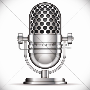 Retro microphone illustration.