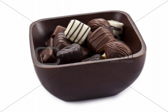 chocolate pieces in bowl