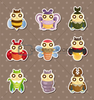 cartoon insect bug stickers
