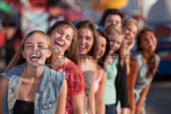 Group of Girls Laughing