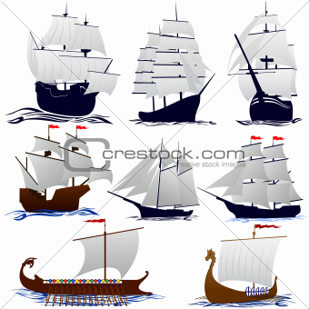 Old sailing ships