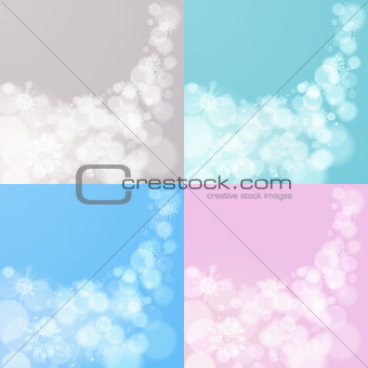 Four abstract Christmas backgrounds