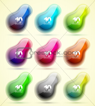 Set of abstract translucent shapes