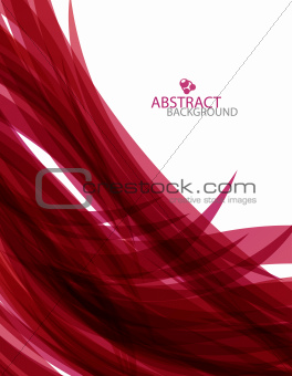 Vector red wave