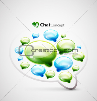 Chat clouds background