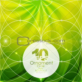 Vector green geometric shiny background