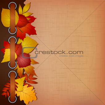 Autumn cover for an album with photos.