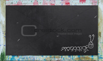 Blackboard with Colorful Frame