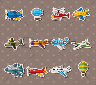 cartoon airplane stickers