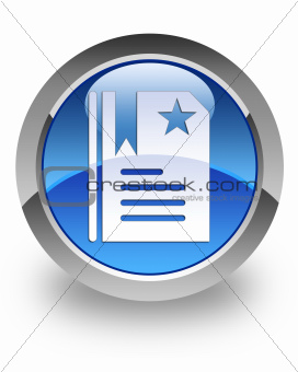 Bookmark glossy icon