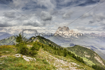 View from Monte Rite, Dolomites, Alps, Italy