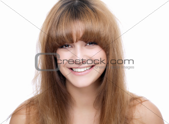 Gorgeus woman with messy hair