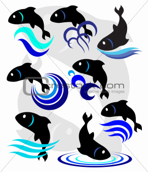 Vector illustration of a fish