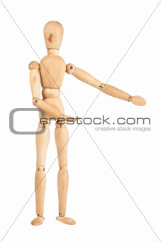 Wooden dummy showing direction