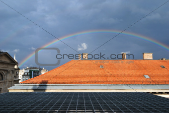 Rainbow over the roofs