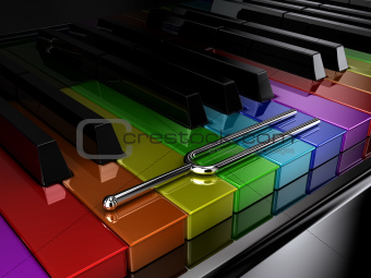 The multicoloured piano