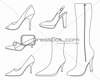 Collection of women shoes