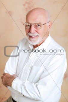 Portrait of Intelligent Senior Man