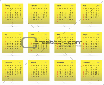 Calendar for 2013 year