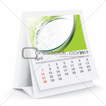 april 2013 desk calendar