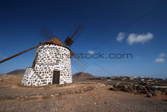 Old windmill in Villaverde, Fuerteventura, Canary Islands