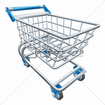 Supermarket shopping cart trolley