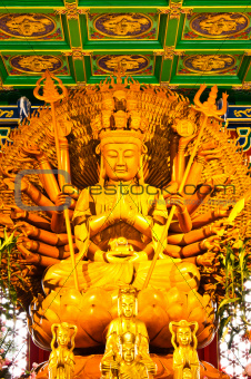 kuan im statue is holy in thailand