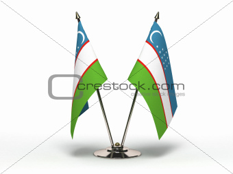 Miniature Flag of Uzbekistan (Isolated)