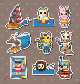 summer animal stickers
