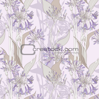 Graphic flowers seamless