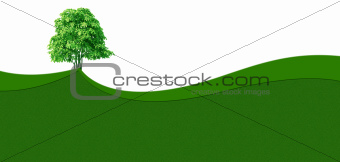 Green grass wave background