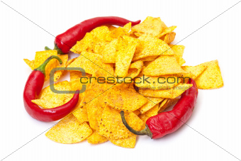 Spicy Corn Chips with Chilli Pepper