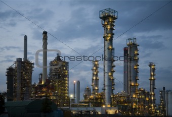 Refinery at night 8