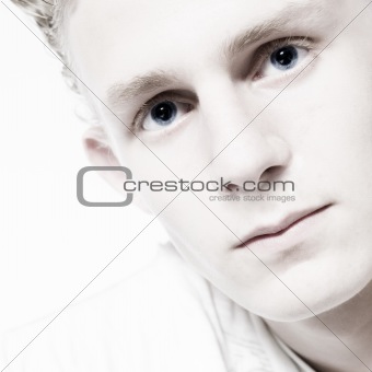 Close up portrait of boy with dreamy look