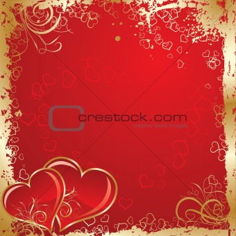 Valentines grunge background, vector