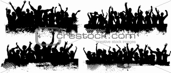 Grunge crowd scenes
