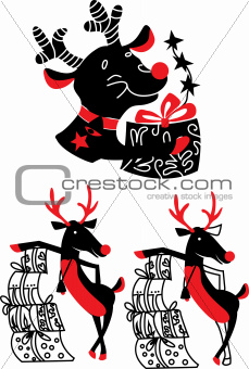 Xmas reindeer Rudolf