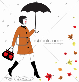  woman with umbrella