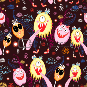 Texture of funny monsters