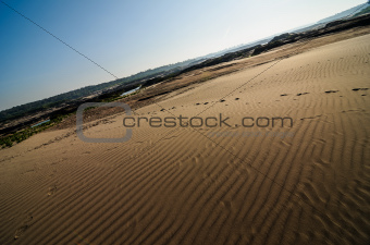 sand in Sampanbok in Mekong River
